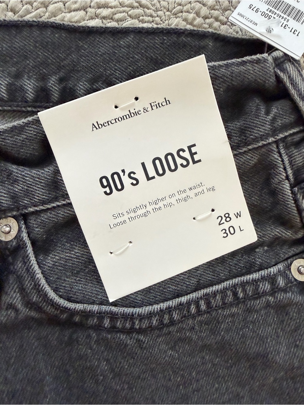 Abercrombie & Fitch Men's Dark Gray Straight Jeans - Picture 2 of 7